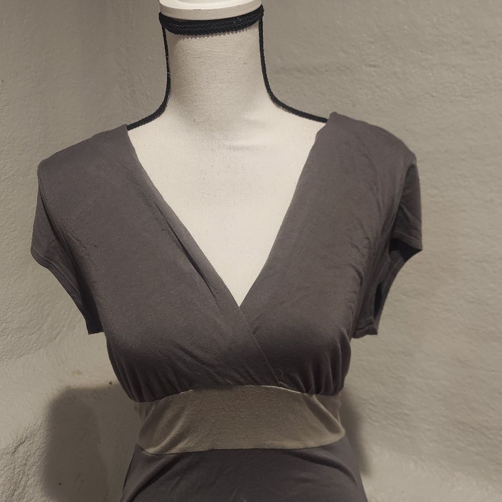 WHITE House Black Market Dress Gray Womens Size Medium - Picture 3 of 6